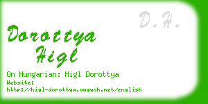 dorottya higl business card